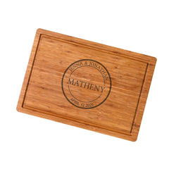 Bamboo Cutting Board Personalized Housewarming Engraving