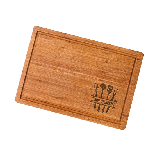 Bamboo Cutting Board Personalized Birthday Kitchen Art